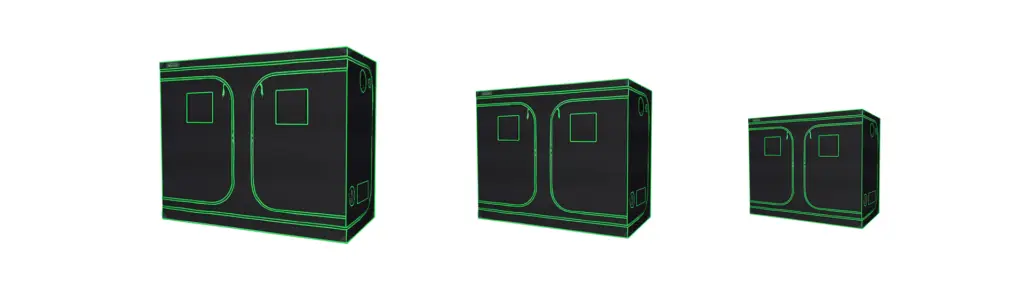 grow tent sizes